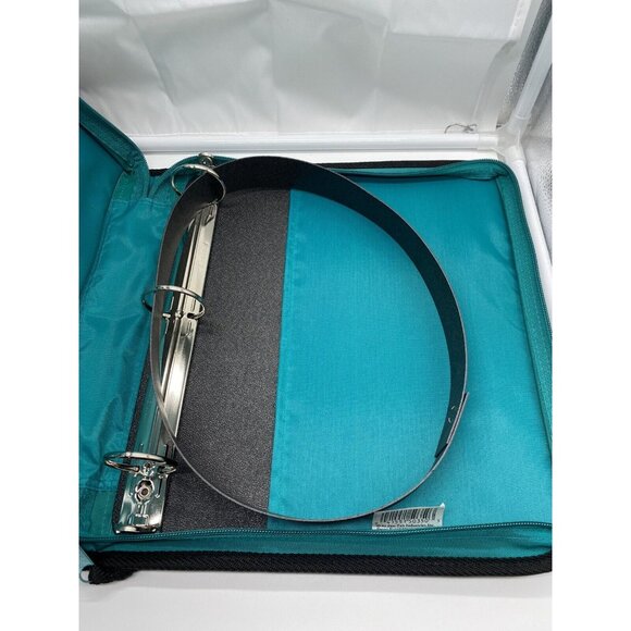 PEN-TAB Green Attitude Zippered 3 Ring Binder Notebook Organizer 1980's Vintage - Picture 6 of 7